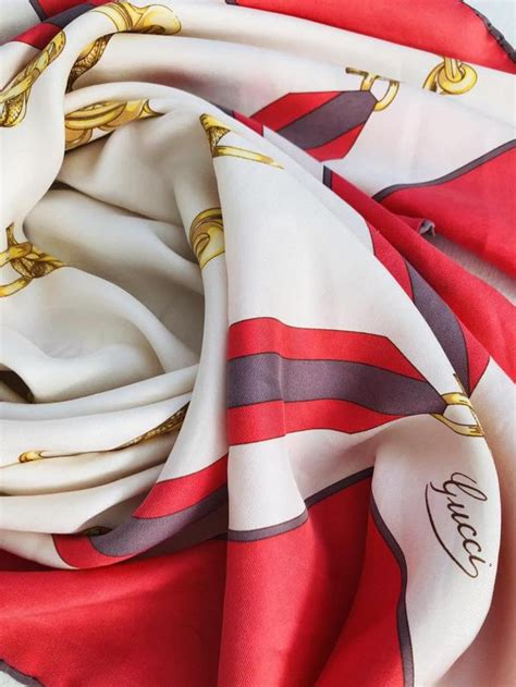 gucci small silk scarf|gucci silk scarf vintage.